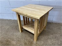 Modern Simulated Wood End Table