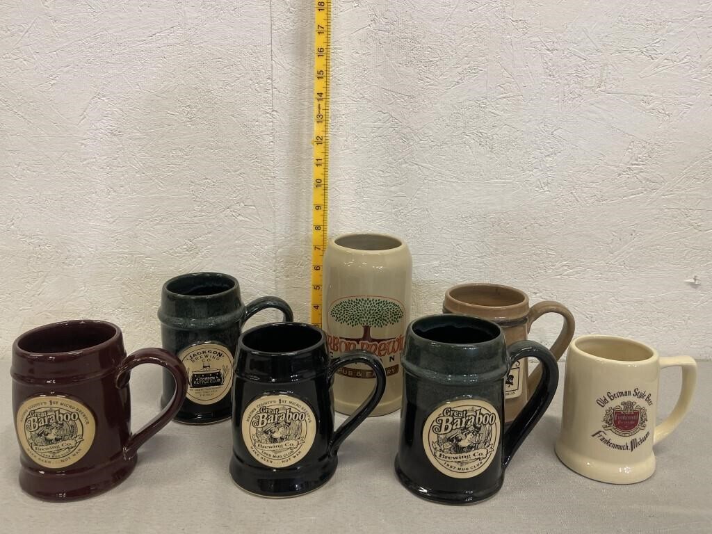 Lot of 7 Beer Mugs