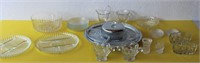 Clear Glass Serving Dishes Lot