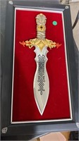 15x6.5in framed dagger