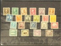 US Stamps #551-571 Mint Hinged collection, bright