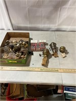 Assorted oil lamp parts