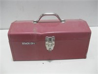 7"x 16"x 7.25" Red Tool Box W/Assorted Tools