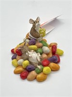 Munro Collectible mice eating jelly beans.