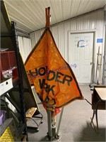 SHOULDER WORK AHEAD FOLDABLE ROAD SIGN, 6 FT TALL