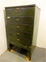 Vintage Industrial Metal Drawer Filing Cabinet
