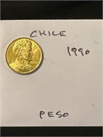 Chile 1990  Peso Coin