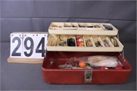 Red Tackle Box W/ Tackle