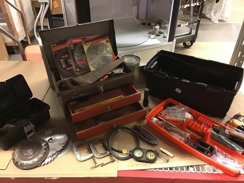 Toolboxes with Assorted Tools and more