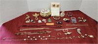 Costume Jewelry - Necklace, Earrings, Brooches