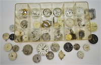 Large Lot of Misc. Watch Movements & Parts