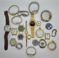 22 pcs. Vintage Wrist Watches & Parts