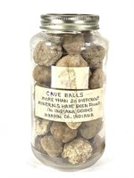 7.25" H Jar of Cave Balls Mineral Specimens