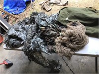 Army duffle bag and various sizes camo netting