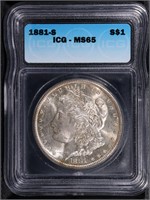 1881-S $1 Morgan Dollar ICG MS65