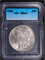 1882 $1 Morgan Dollar ICG MS64