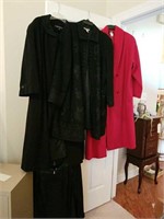 All size 20/22 100% wool red long jacket &