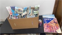 Full box of maps and atlases from around the