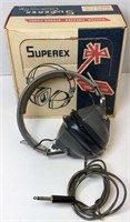 Vtg Superex ST-M Stereo Headphones in Orig. Box