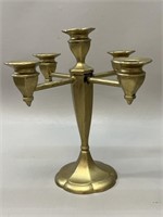 5 arm brass candelabra