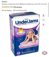 New 23 packs; Pampers Under Jams Girls Bedtime