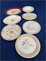 Vintage Serving platters, bowl ?? and plates, one