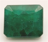 (KK) Green Jadeite Gemstone - Emerald Cut - 16.77