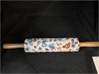 17.5 “ WOOD & CERAMIC FRENCH ROLLING PIN