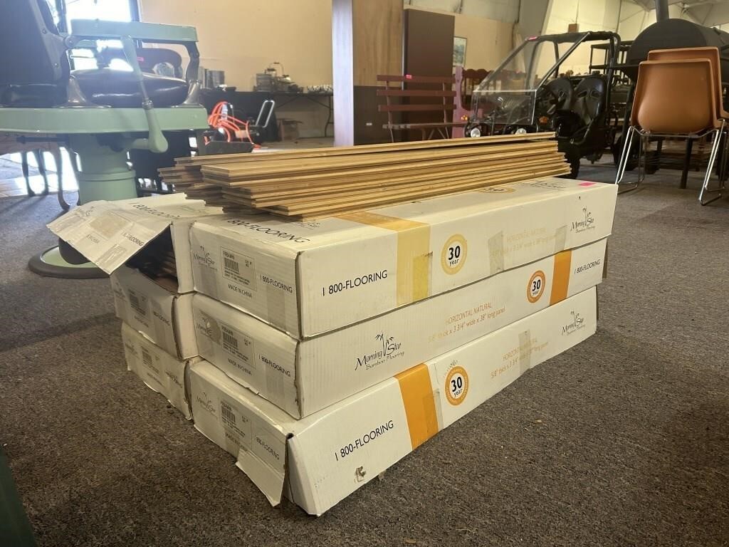 Bamboo Flooring, 5 Full Boxes, 1 Partial + Loose