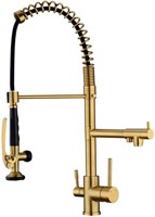 GICASA Kitchen Faucet, Brushed Gold Kitchen Faucet