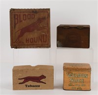 Four Vintage Tobacco Tins and Boxes