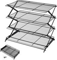 Geesta 4-Tier Collapsible Cooling Rack  Black