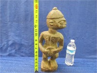 african tribal wooden statue - 16in tall