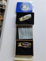 2 Dale Earnhardt Collector Pocket Knives in Cases