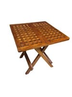 Smith and Hawken folding teak side table