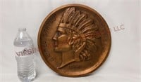 1864 Indian Head Cent Plaster 11.5" Wall Plaque