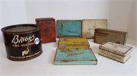 8 VINTAGE TOBACCO TINS