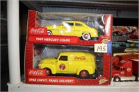 Die Cast Cars '49 Mercury & '48 Chevy Coca Cola