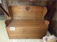 Pine toy bench, 40" wide