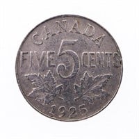 Canada 1925 Nickel Key Date