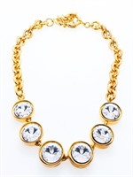 Custom Designer MM Choke Style Necklace, 6 Bezel S