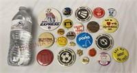 Vintage Pin Back Buttons & Pins - 20+