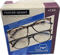 2-Packs of 2 Foster Grant Design Optics +1.50 ^