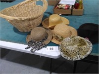 Basket with Ladies Hats
