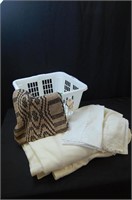 Lot of Clean Full Size Blankets & Table Runner