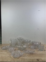 lot of crystal cut glassware