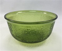 Green glass 8" wide bowl.