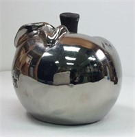 5" tall Apple Figurine with silver finish