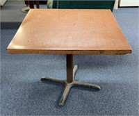 Table with Metal Pedestal