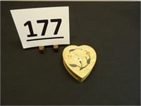 Heart Soap Stone Trinket Container w/ Inlay